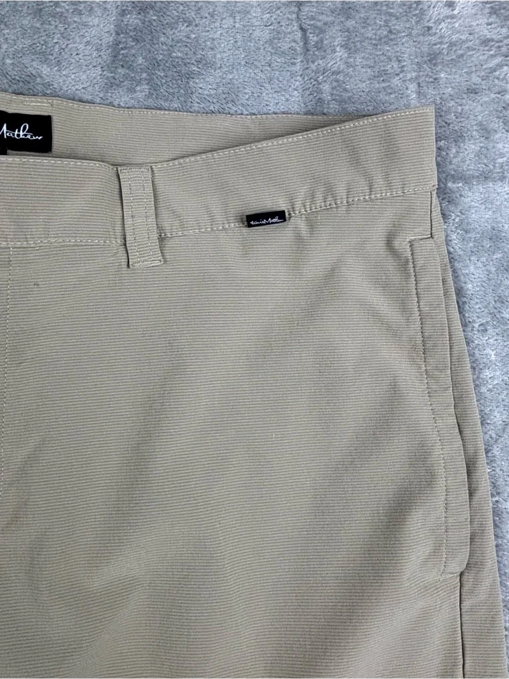 Travis Mathew Carlsbad Shorts Mens 36 Beige Performance Stretch Golf